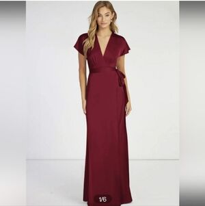 NEW Azazie Nico Burgundy Bridesmaid Dress Custom Size + Garment Bag